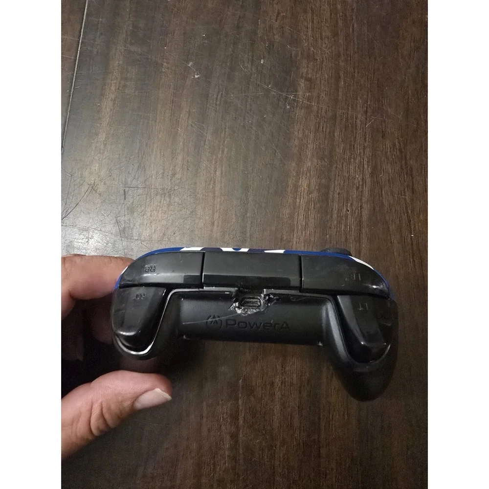 Power A 1513100-01‎ Blue Camo Wired Xbox One Controller NO CABLE